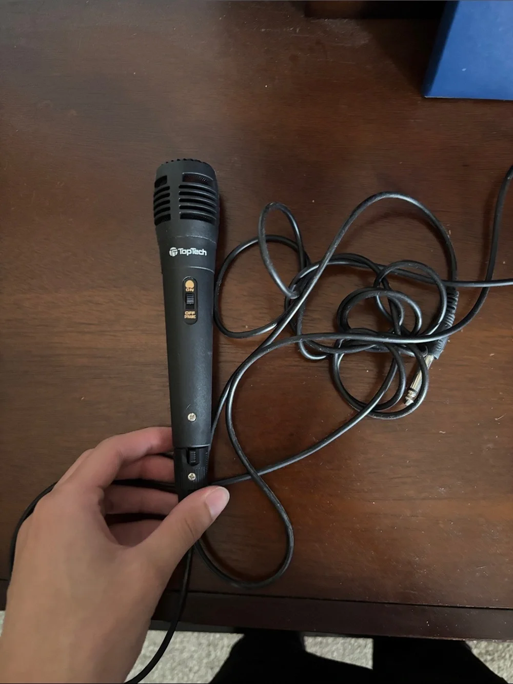 Black Wired Vocal Microphone with On/Off Switch